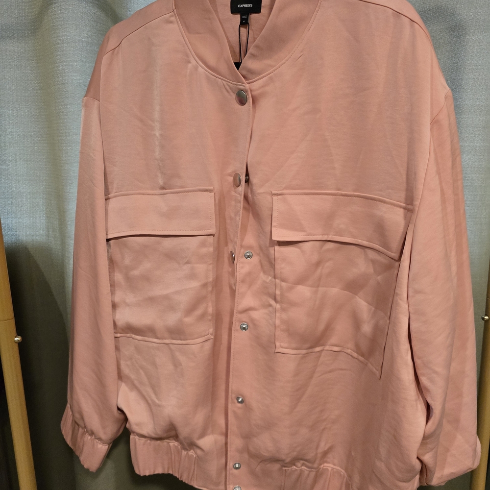 Express Blush Pink Bomber Jacket